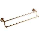 Brass 24 Inch Towel Bars Shower Rustic Antique Gold Single/ Double Bar Wall Mount Bathroom Hardware