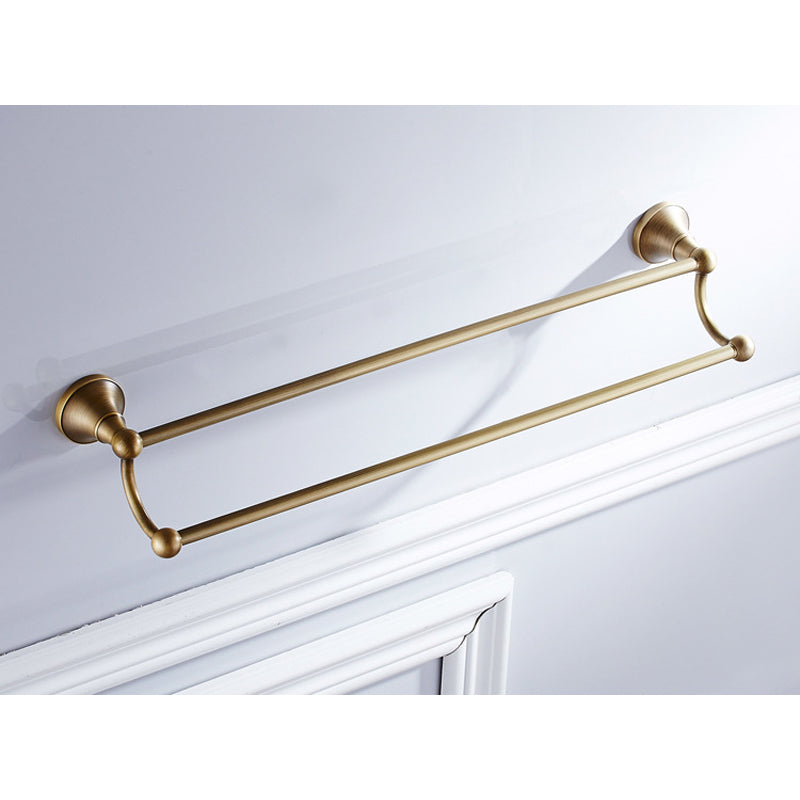 Brass 24 Inch Towel Bars Shower Rustic Antique Gold Single/ Double Bar Wall Mount Bathroom Hardware