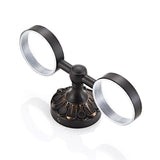 Brass Carved Wall Mounted Toothbrush Holder Single/ Double Ceramic Cup Bathroom Oil Rubbed Bronze