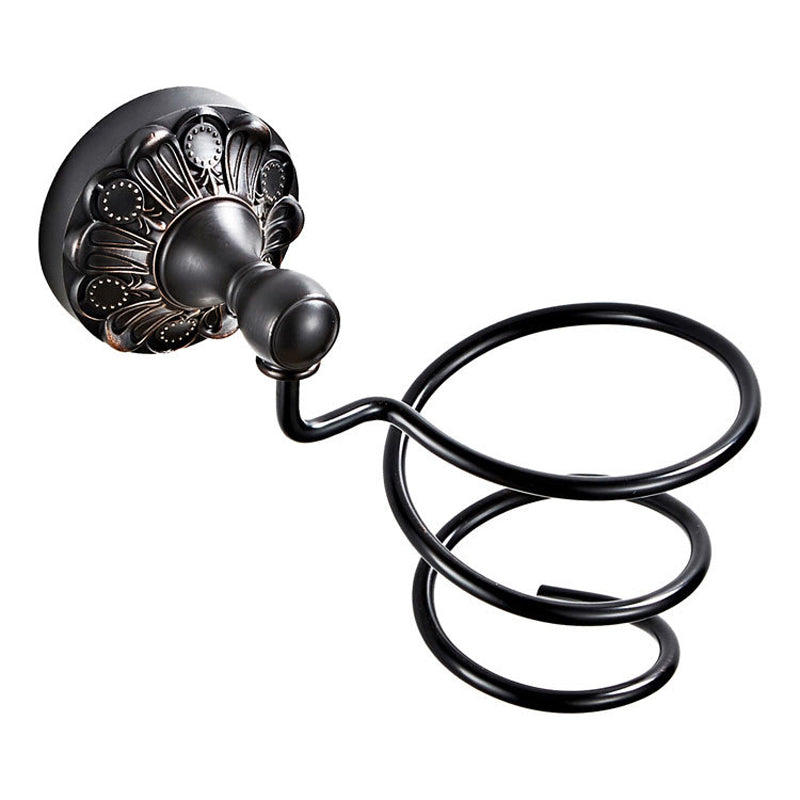 Brass Hair Dryer Holder Wall Mount Oil Rubbed Bronze Dressing Table Bathroom Shelf Pineapple Pattern
