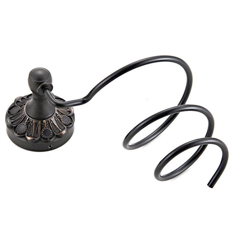 Brass Hair Dryer Holder Wall Mount Oil Rubbed Bronze Dressing Table Bathroom Shelf Pineapple Pattern