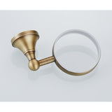 Brushed Brass Toilet Brush Holder Antique Gold Wall Mounted Bathroom Hardware Luxury Ceramic Holder