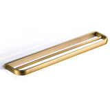 Brushed Gold Single/ Double Bar Towel Rack Antique Brass 22 Inch Bathroom Hardware Wall Mount Vintage