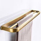 Brushed Gold Single/ Double Bar Towel Rack Antique Brass 22 Inch Bathroom Hardware Wall Mount Vintage