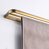 Brushed Gold Single/ Double Bar Towel Rack Antique Brass 22 Inch Bathroom Hardware Wall Mount Vintage