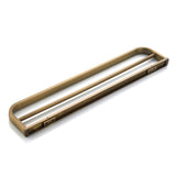Brushed Gold Single/ Double Bar Towel Rack Antique Brass 22 Inch Bathroom Hardware Wall Mount Vintage