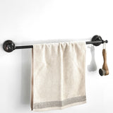 Carved 24 Inch Towel Racks Wall Mount Black Brass Single Bar Bathroom Hotel Oil Rubbed Bronze Modern