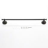 Carved 24 Inch Towel Racks Wall Mount Black Brass Single Bar Bathroom Hotel Oil Rubbed Bronze Modern