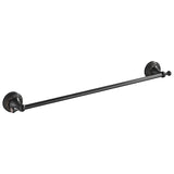 Carved 24 Inch Towel Racks Wall Mount Black Brass Single Bar Bathroom Hotel Oil Rubbed Bronze Modern