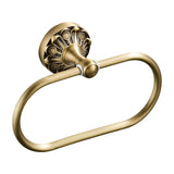 Carved Brass Towel Ring Round Rustic Hotel Antique Decorative Bathroom Pineapple Pattern Wall Mounted