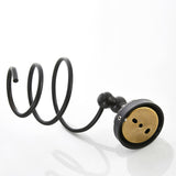 Carved Wall Mount Hair Dryer Holder Black Brass Bathroom Shelves Black Oil Rubbed Bronze Hotel Modern