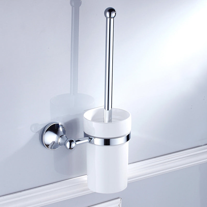 Chrome Toilet Brush Holder Brass Wall Mounted