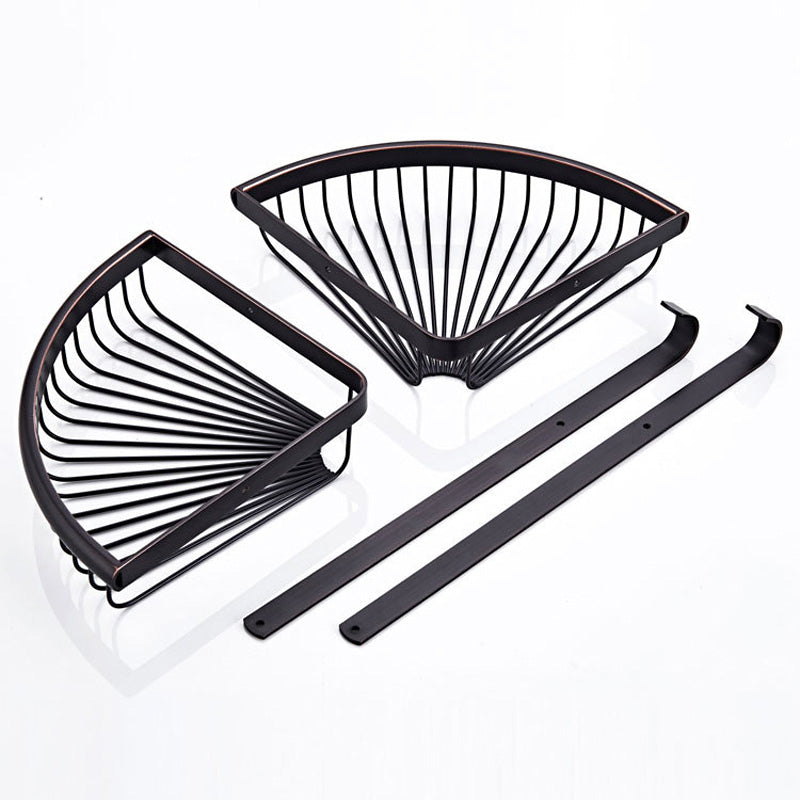 Corner Bathroom Shelf Oil Rubbed Bronze Two Tier Shower Caddy Basket Hardware Modern Wall Mounted