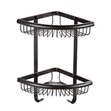 Corner Bathroom Shelf Oil Rubbed Bronze Two Tier Shower Caddy Basket Hardware Modern Wall Mounted