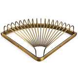 Gold Corner Antique Brass Triangle Shower Caddy Basket Wall Mounted Bathroom Shelf Draining Hardware