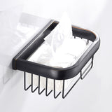 Modern Simple Brass Toilet Paper Basket Bathroom Wall Mounted Black Roll Holder Oil Rubbed Bronze