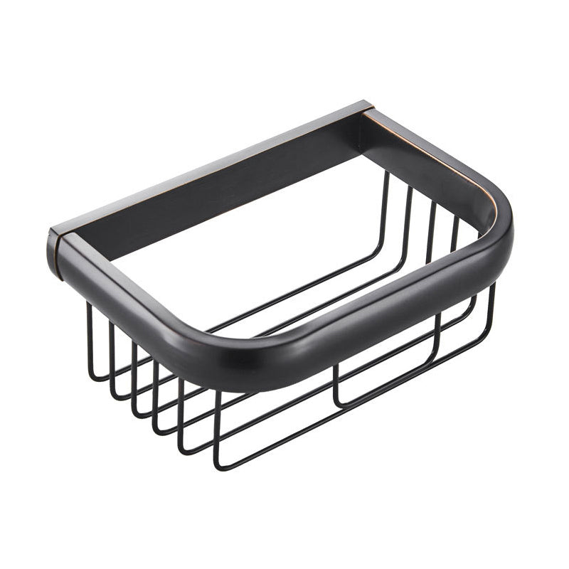 Modern Simple Brass Toilet Paper Basket Bathroom Wall Mounted Black Roll Holder Oil Rubbed Bronze