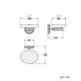 Wall Mounted Antique Brass Soap Dish Gold Draining White Ceramic Round/ Oval For Bathroom Hardware