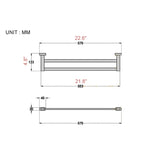 Antique Brushed Towel Rack Brass Wall Mount Double Towel Bars Modern Luxury Gold Bathroom Hardware
