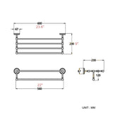 Antique Brass Towel Rack Shelf Shower Unique Designer Bathroom Hardware With Towel Bar Wall Mounted