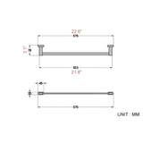 Antique Brushed Towel Rack Brass Wall Mount Double Towel Bars Modern Luxury Gold Bathroom Hardware