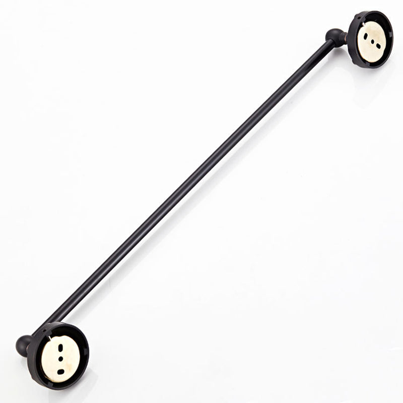 Oil Rubbed Bronze 24 Inch Single/ Double Bar Brass Rustic Decorative Bathroom Towel Racks Carved Black