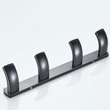 Oil Rubbed Bronze Bathroom Robe Hook Brass Wall Mounted 4 Hooks Decorative Black Hotel Towel Hooks