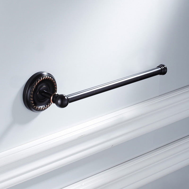 Oil Rubbed Bronze Towel Rack Brass Wall Mount Modern Single Towel Bar Black Home Bathroom Hardware