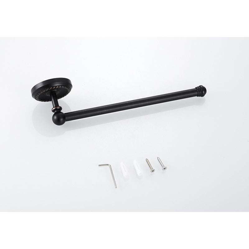 Oil Rubbed Bronze Towel Rack Brass Wall Mount Modern Single Towel Bar Black Home Bathroom Hardware
