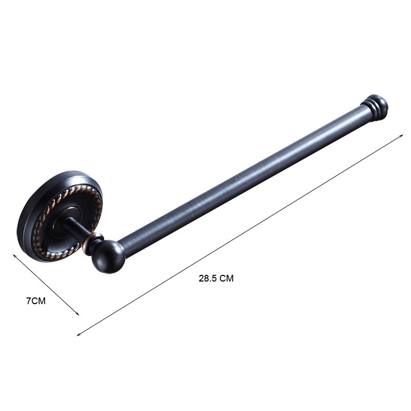 Oil Rubbed Bronze Towel Rack Brass Wall Mount Modern Single Towel Bar Black Home Bathroom Hardware