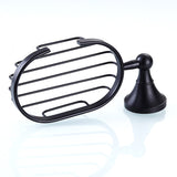 Oil Rubbed Bronze Soap Dish Black Brass Oval Shower Draining Bathroom Simple Hotel Wall Mount Modern
