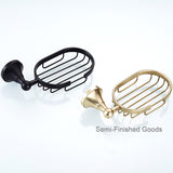 Oil Rubbed Bronze Soap Dish Black Brass Oval Shower Draining Bathroom Simple Hotel Wall Mount Modern