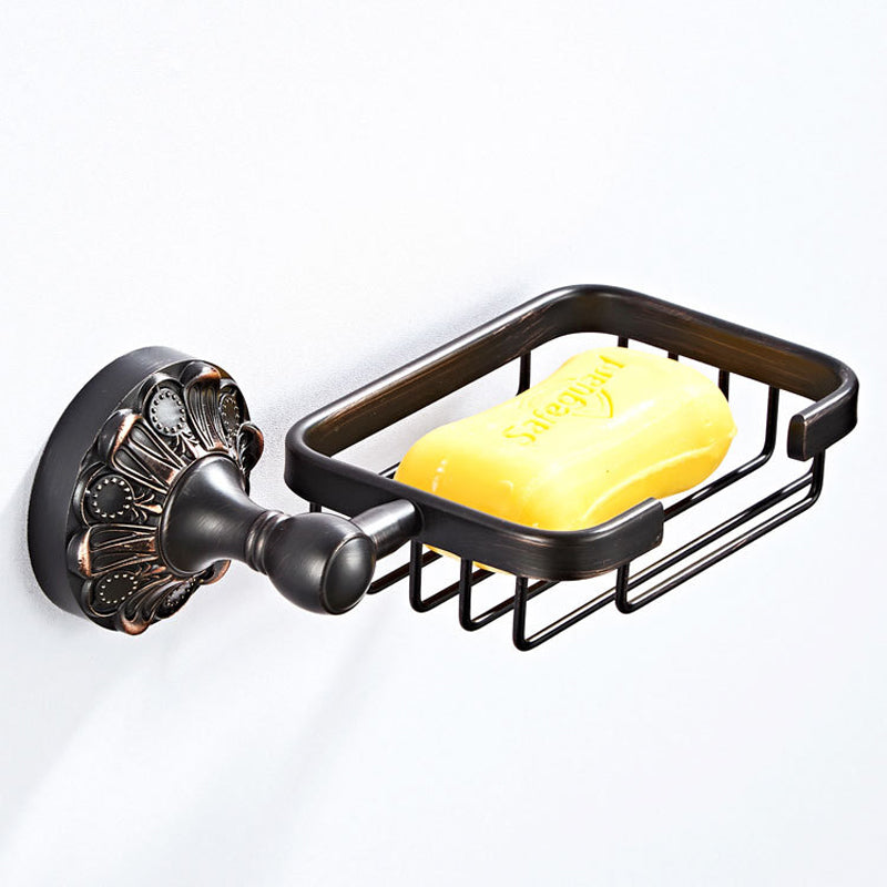 Shower Draining Brass Soap Dish Wall Mounted Oil Rubbed Bronze Bathroom Hardware Modern Black