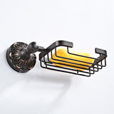 Shower Draining Brass Soap Dish Wall Mounted Oil Rubbed Bronze Bathroom Hardware Modern Black