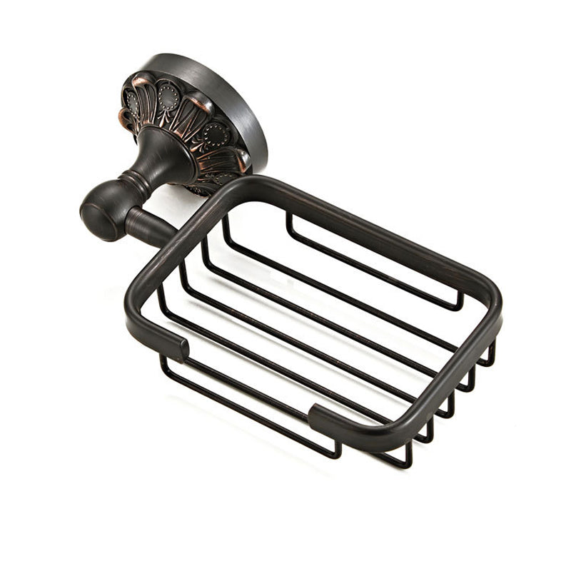 Shower Draining Brass Soap Dish Wall Mounted Oil Rubbed Bronze Bathroom Hardware Modern Black