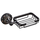 Shower Draining Brass Soap Dish Wall Mounted Oil Rubbed Bronze Bathroom Hardware Modern Black