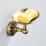 Pineapple Pattern Soap Dish Holder For Bathroom Antique Brass Wall Mount Carved Vintage Gold Oval