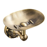 Pineapple Pattern Soap Dish Holder For Bathroom Antique Brass Wall Mount Carved Vintage Gold Oval