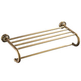 Towel Wall Rack Brass Bathroom Carved Rustic Gold Towel Bar Shelf Hotel Pineapple Pattern Antique