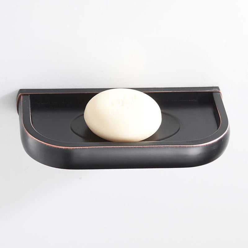 Vintage Black Soap Dish Brass Chic Wall Mounted Bathroom Hardware Oil Rubbed Bronze Shower Small