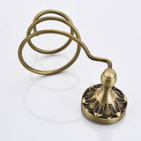 Vintage Wall Mounted Hair Dryer Holder Antique Brass For Dressing Table Gold Bathroom Pineapple Pattern