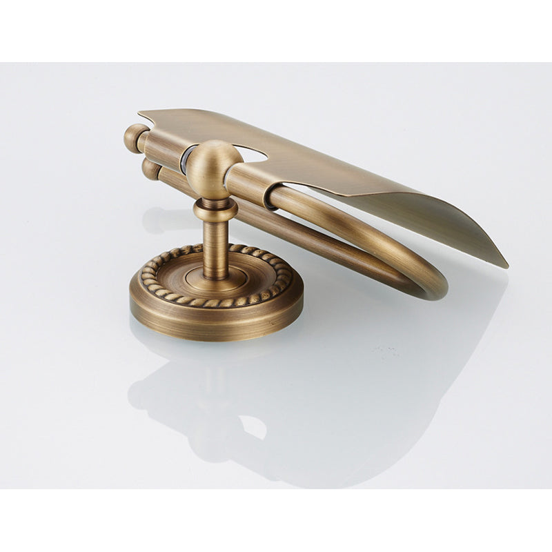 Wall Mount Antique Brass Toilet Paper Holders Bathroom Hardware Gold Carved Toilet Single Roll Holder