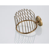 Gold Brushed Antique Brass Toilet Paper Holder Commercial Bathroom Wall Mounted Carved Round Basket