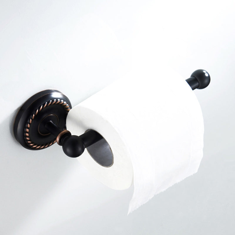 Wall Mount Bathroom Brass Black Toilet Paper Holder Modern Oil Rubbed Bronze Small Hardware