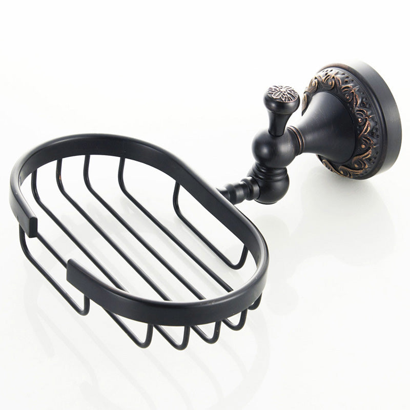 Wall Mount Brass Soap Dish Carved Oil Rubbed Bronze Draining Oval For Bathroom Black Unique Hotel