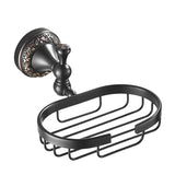 Wall Mount Brass Soap Dish Carved Oil Rubbed Bronze Draining Oval For Bathroom Black Unique Hotel