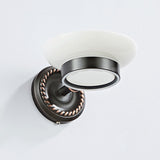 Wall Mount Brass Soap Dish Oil Rubbed Bronze Ceramic Round/ Oval For Bathroom Hardware Draining Hotel