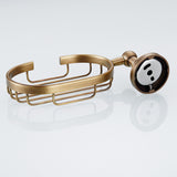 Wall Mounted Brushed Antique Brass Soap Dish Shower Luxury Draining Gold Oval Bathroom Hardware