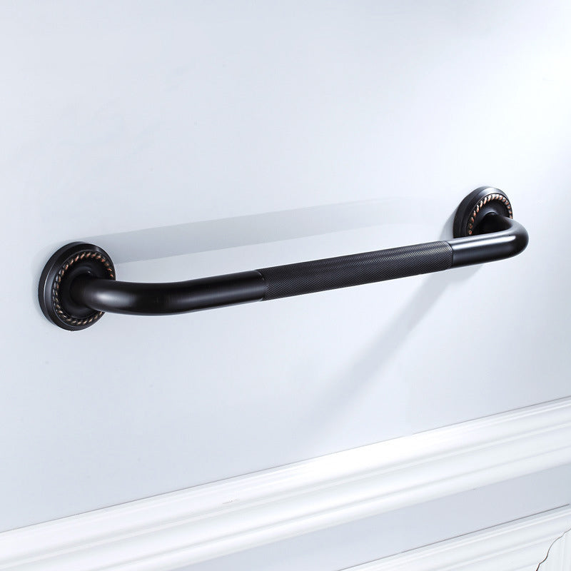Wall Mounted Carved Oil Rubbed Bronze Black Safety Grab Bar Bathroom Handicap For Elderly 20 Inch