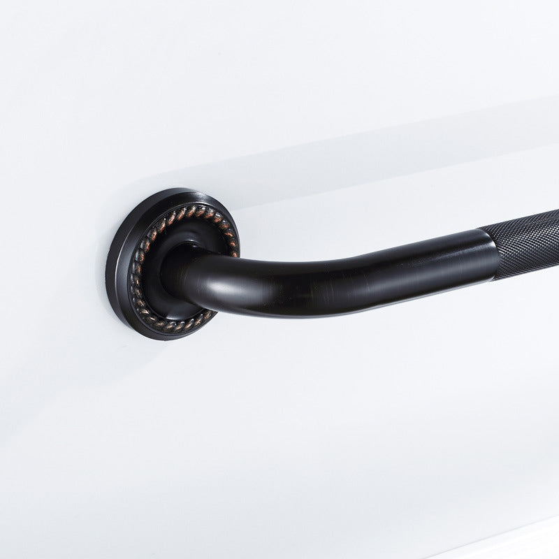 Wall Mounted Carved Oil Rubbed Bronze Black Safety Grab Bar Bathroom Handicap For Elderly 20 Inch